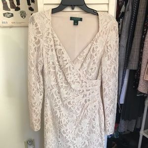 Ralph Lauren cream dress knee length